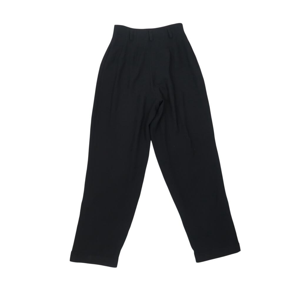 Vintage 90s Preview Black High Rise Pleat Front Straight Leg Pants 24"